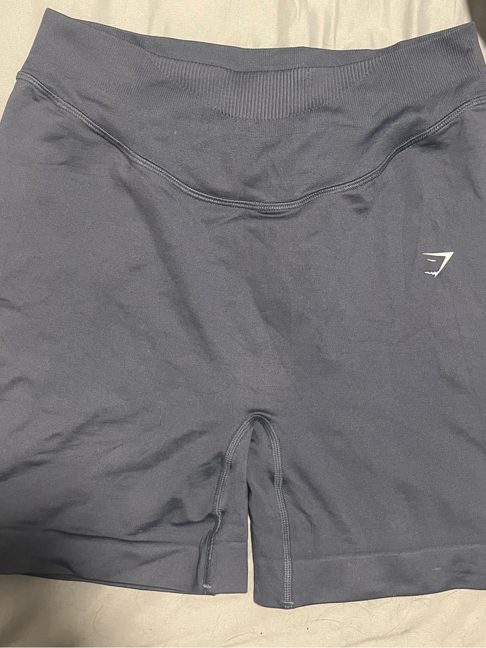 Gymshark Women’s High-Waist Seamless Bike Shorts — slate blue